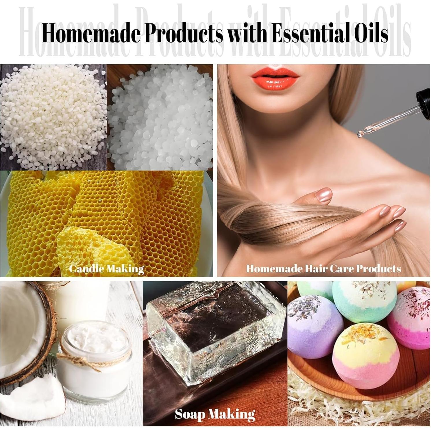 Set de Aceites Esenciales Puros BISIRBAT 20ml x4 - Ylang Ylang, Lavanda, Jazmín, Rosa