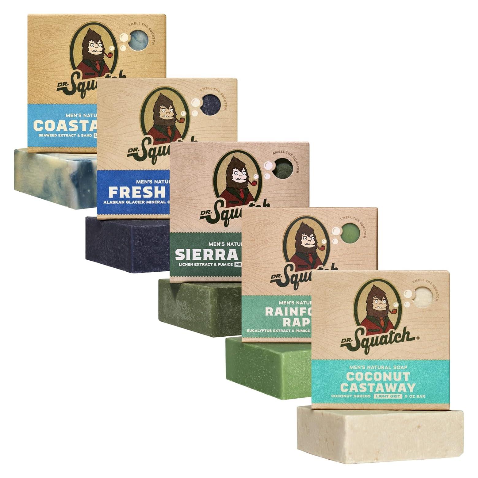 Jabón Natural Dr. Squatch Paquete de 5 Aromas Masculinos