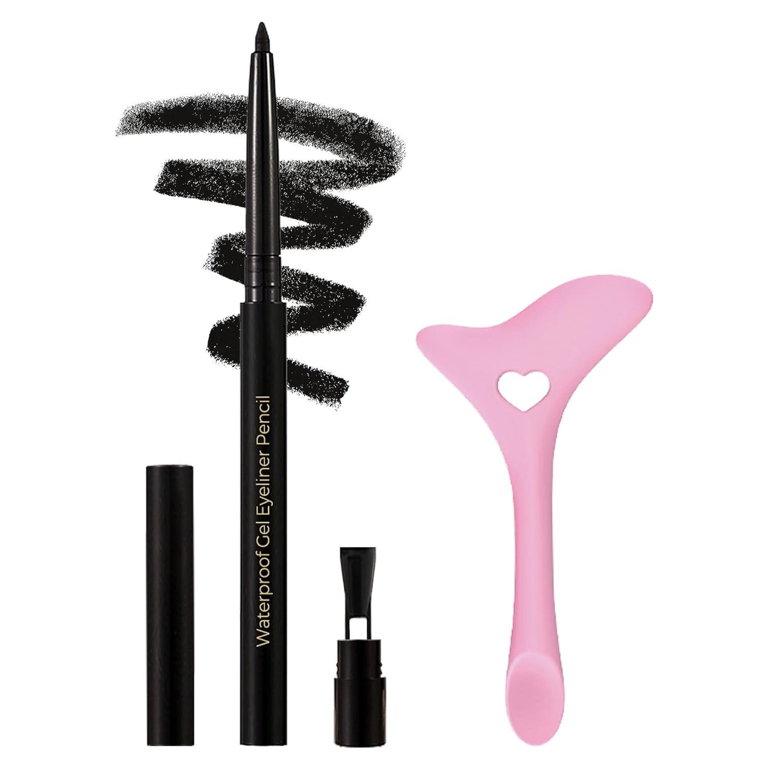 Lápiz de Eyeliner Negro Retráctil SUMEITANG con Plantilla