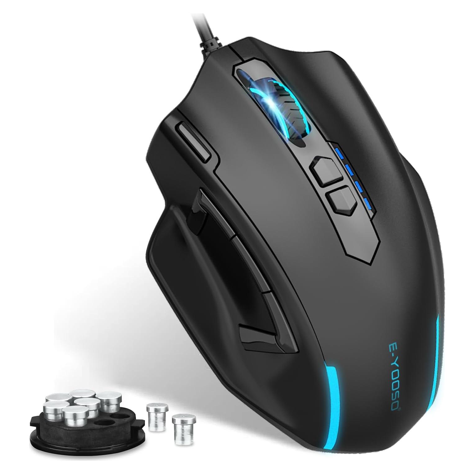 Ratón Gaming E-YOOSO X-41 con Cable, 12400 DPI, 11 Botones