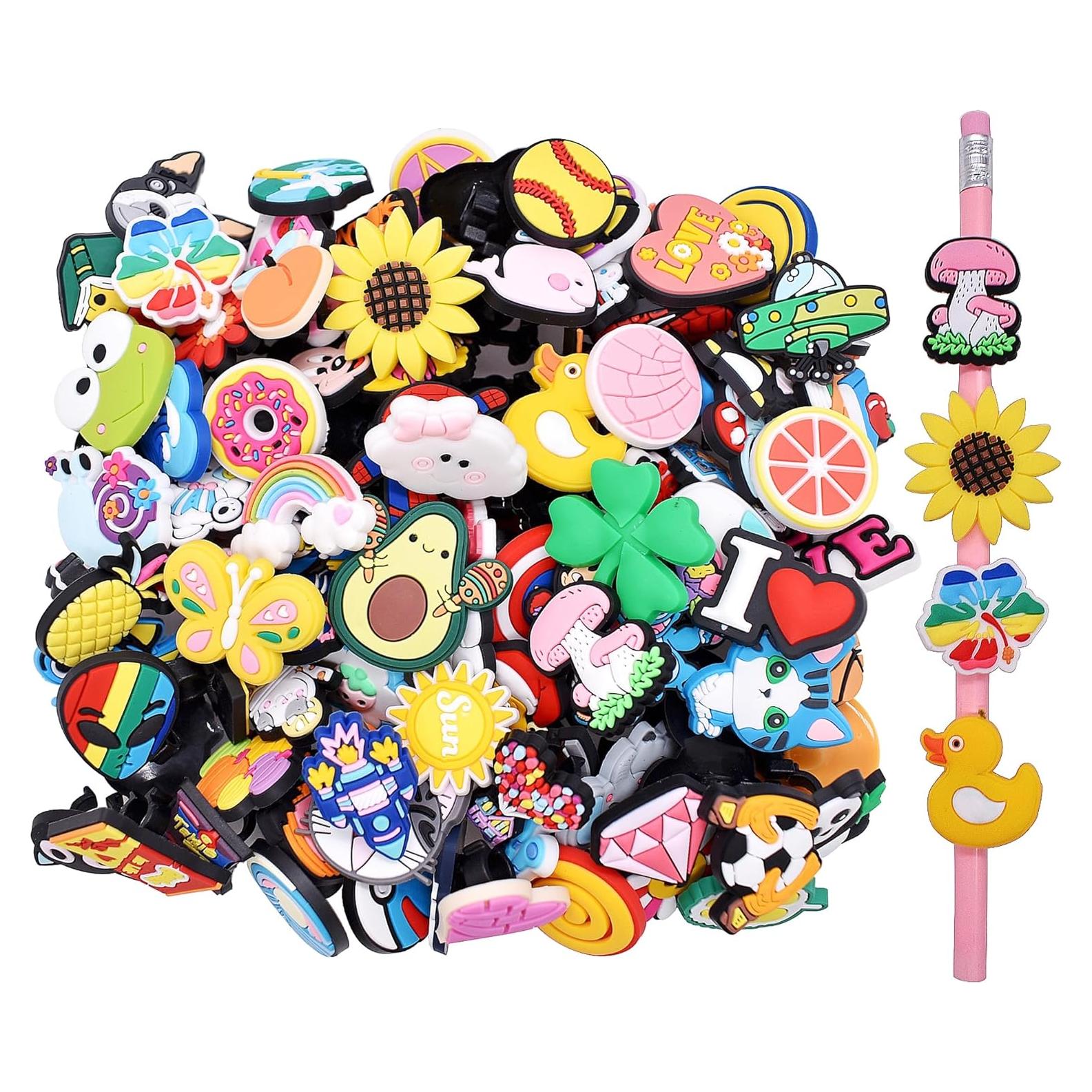 Toppers de Lápiz YEALQUE 30PCS PVC Multicolor para Estudiantes