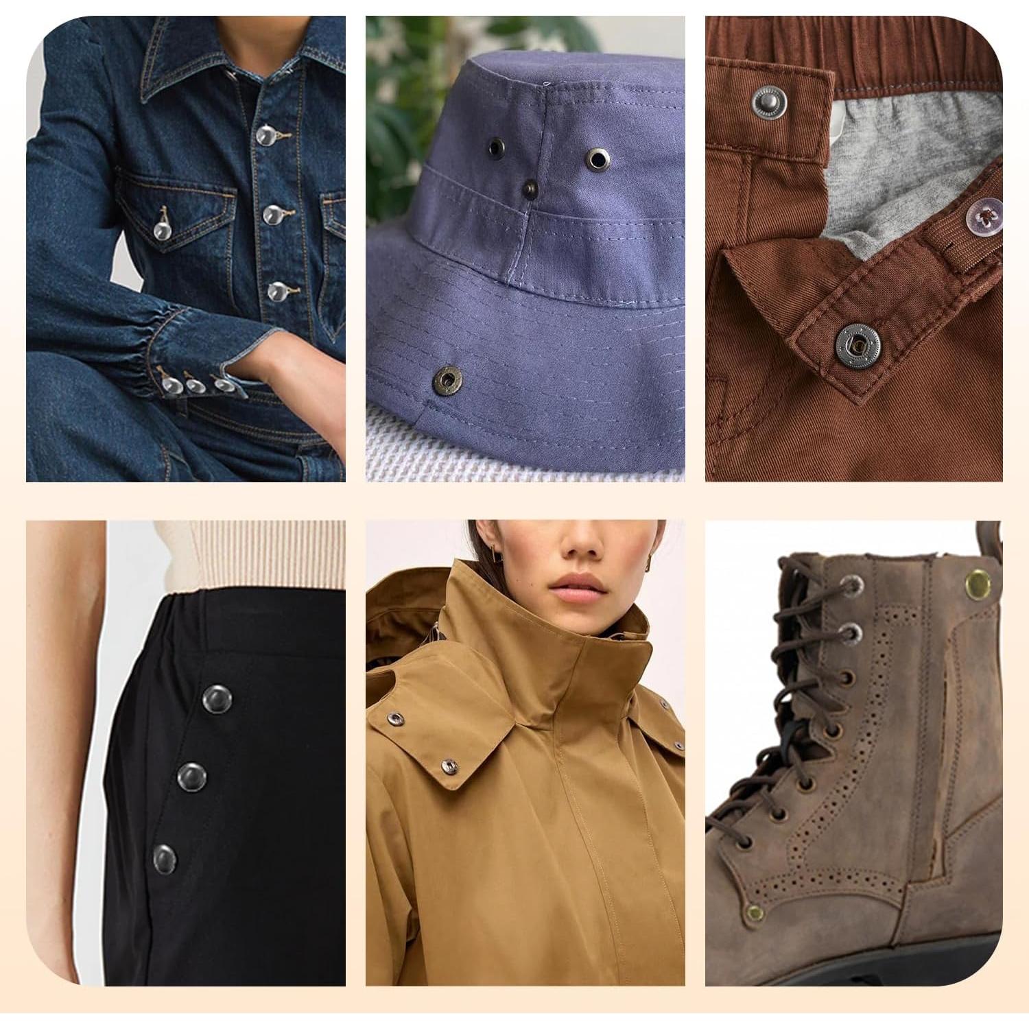 Kit de Botones a Presión CooBigo 50 Piezas 10mm Variados