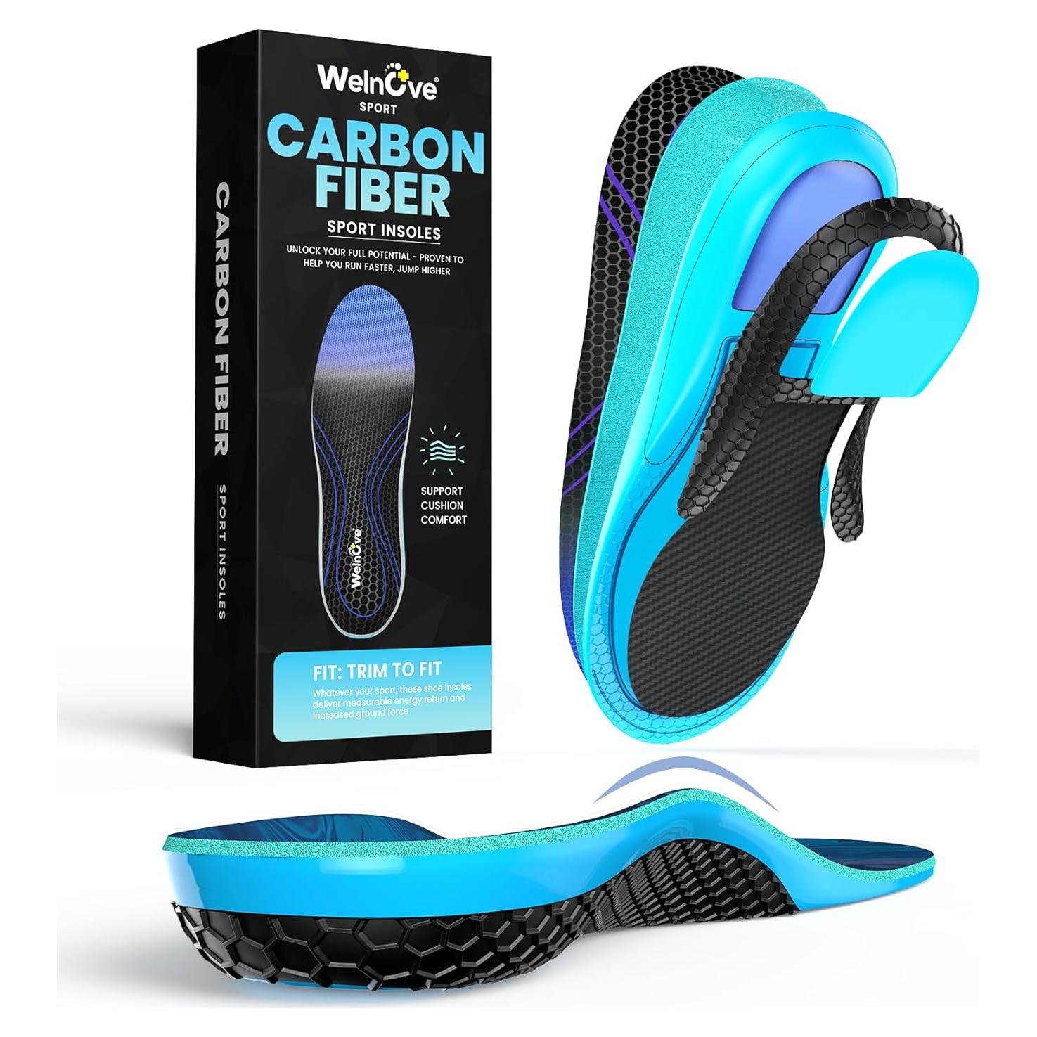 Plantillas de Soporte Welnove para Senderismo 2XL Negro