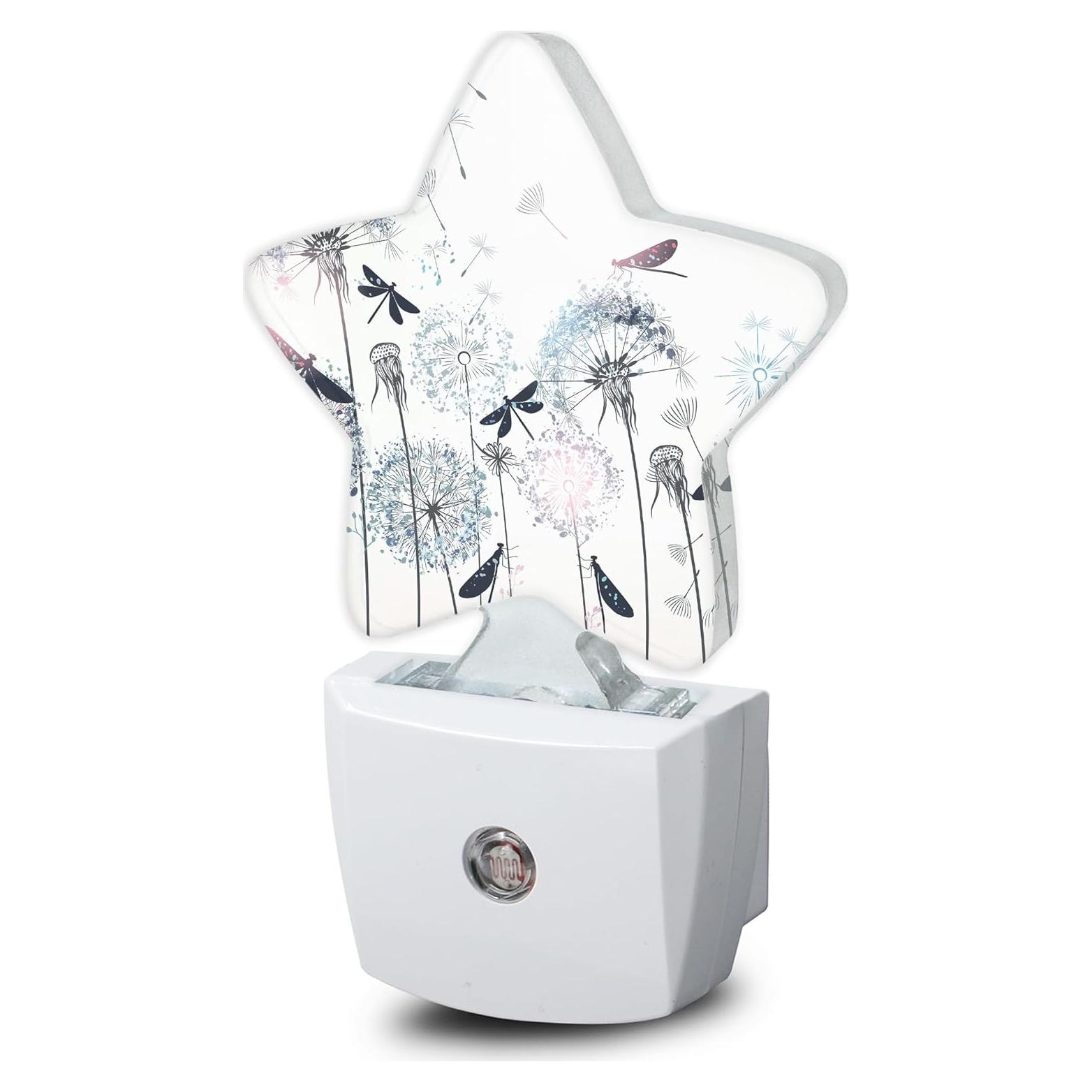 Luz Nocturna Enchufable Losthll Libélula Diente de León 7.6x11.4cm