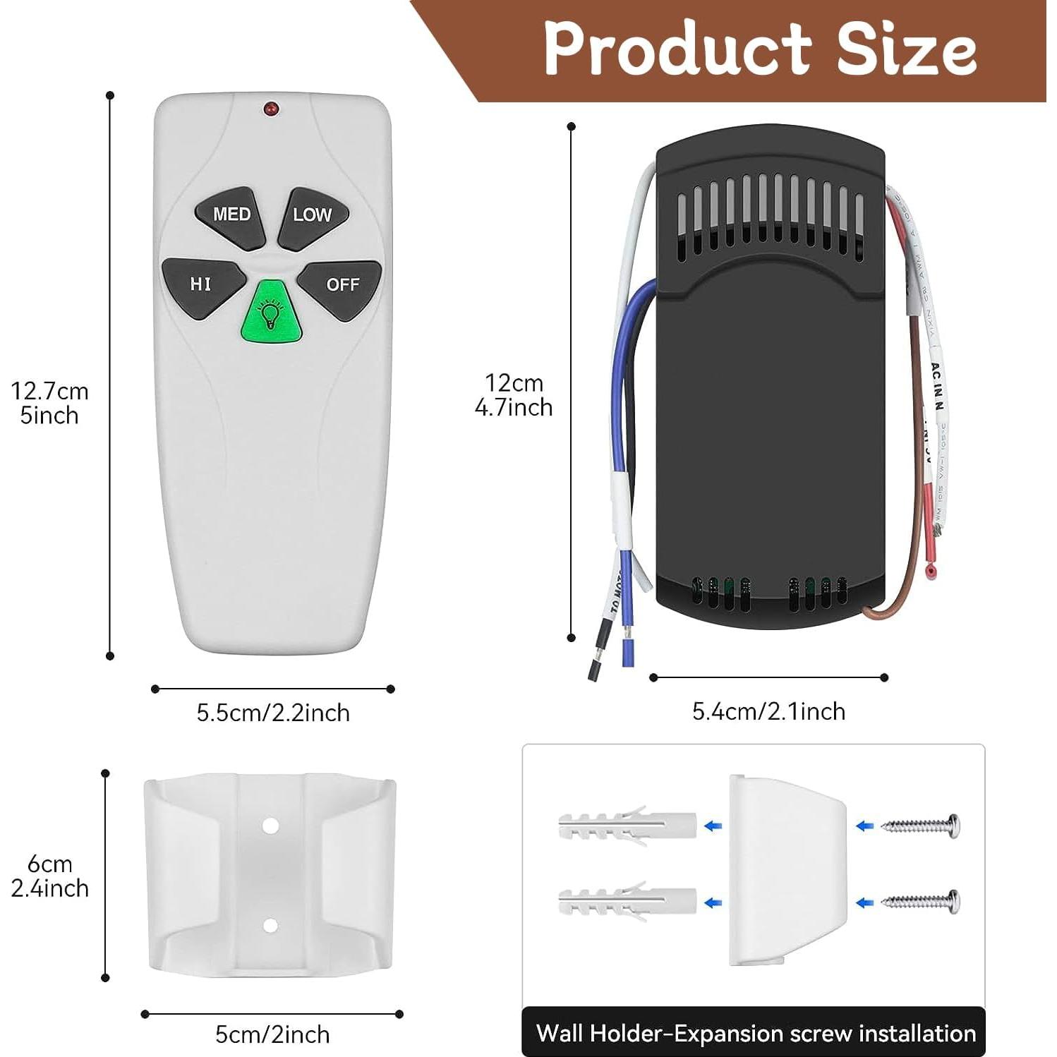 Control Remoto Universal para Ventilador de Techo FEKOTS RC-53T
