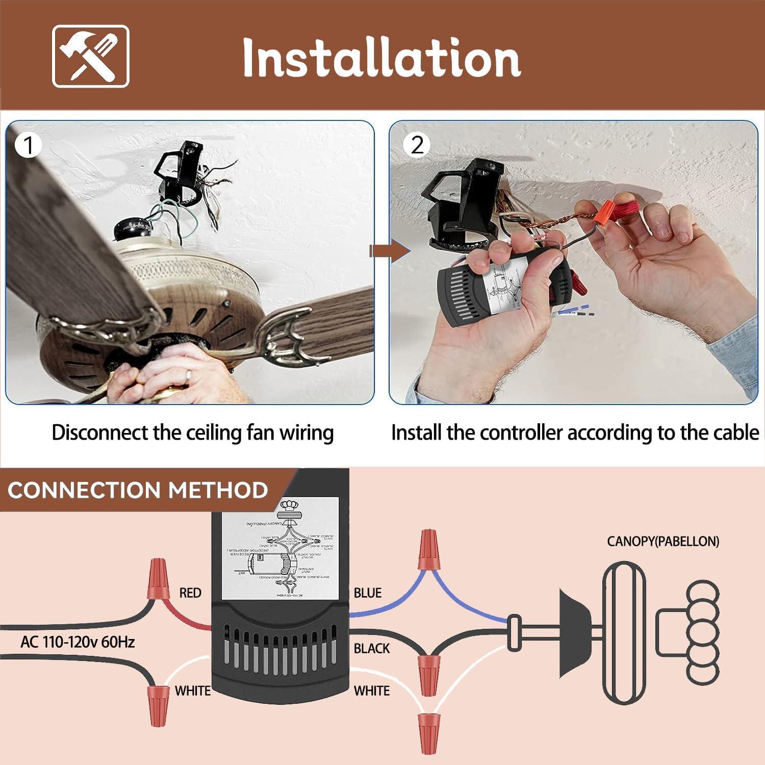 Control Remoto Universal para Ventilador de Techo FEKOTS RC-53T