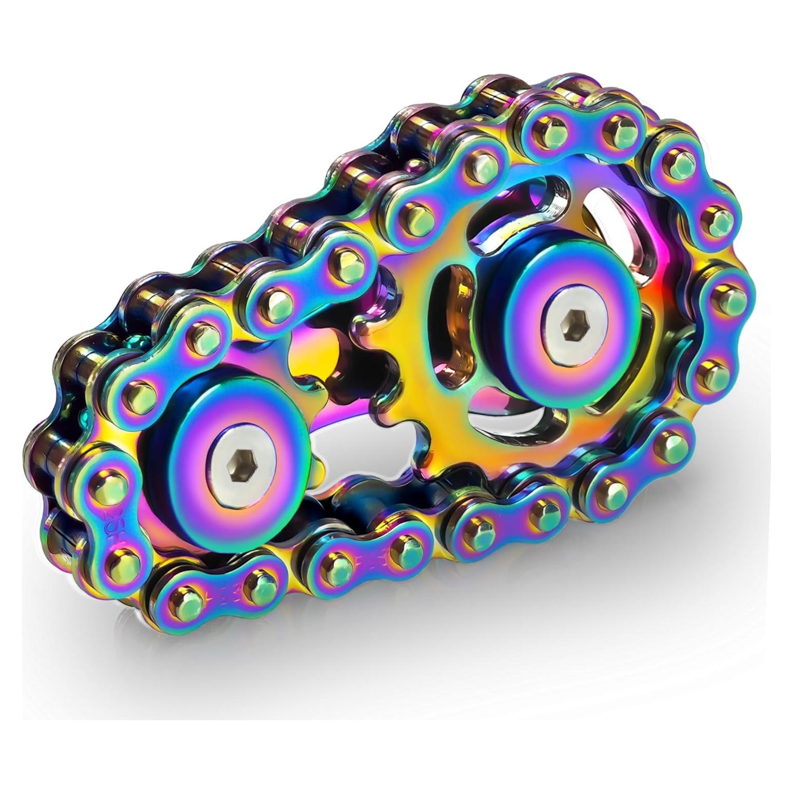 Fidget Spinner Metal Chilvil 7.1 cm Alivio Estrés Arcoíris