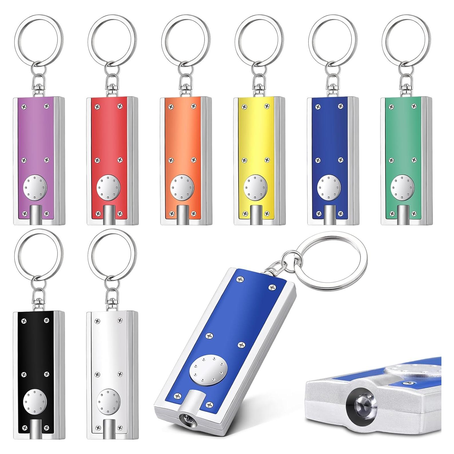 8 Mini Linternas de Llavero LED Glooglitter Multicolor