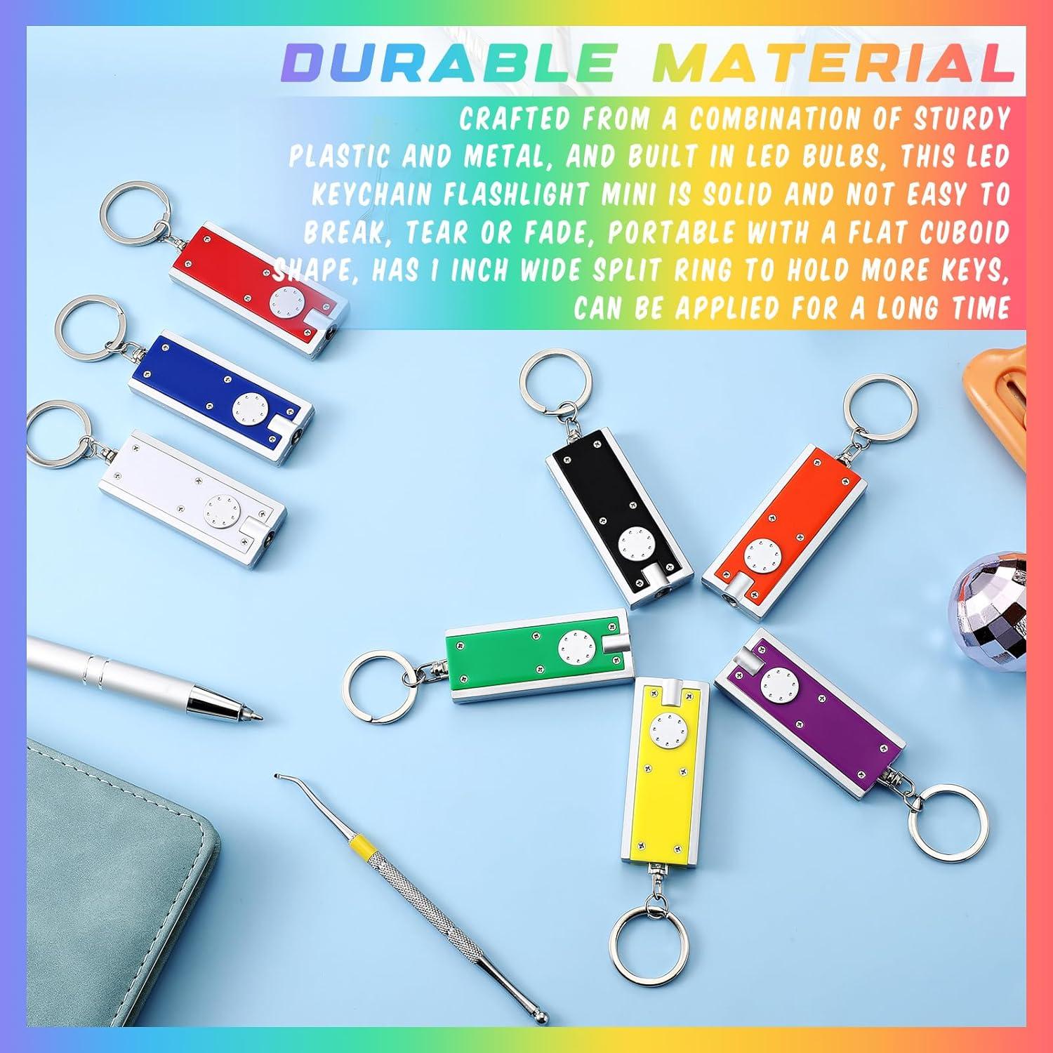 8 Mini Linternas de Llavero LED Glooglitter Multicolor