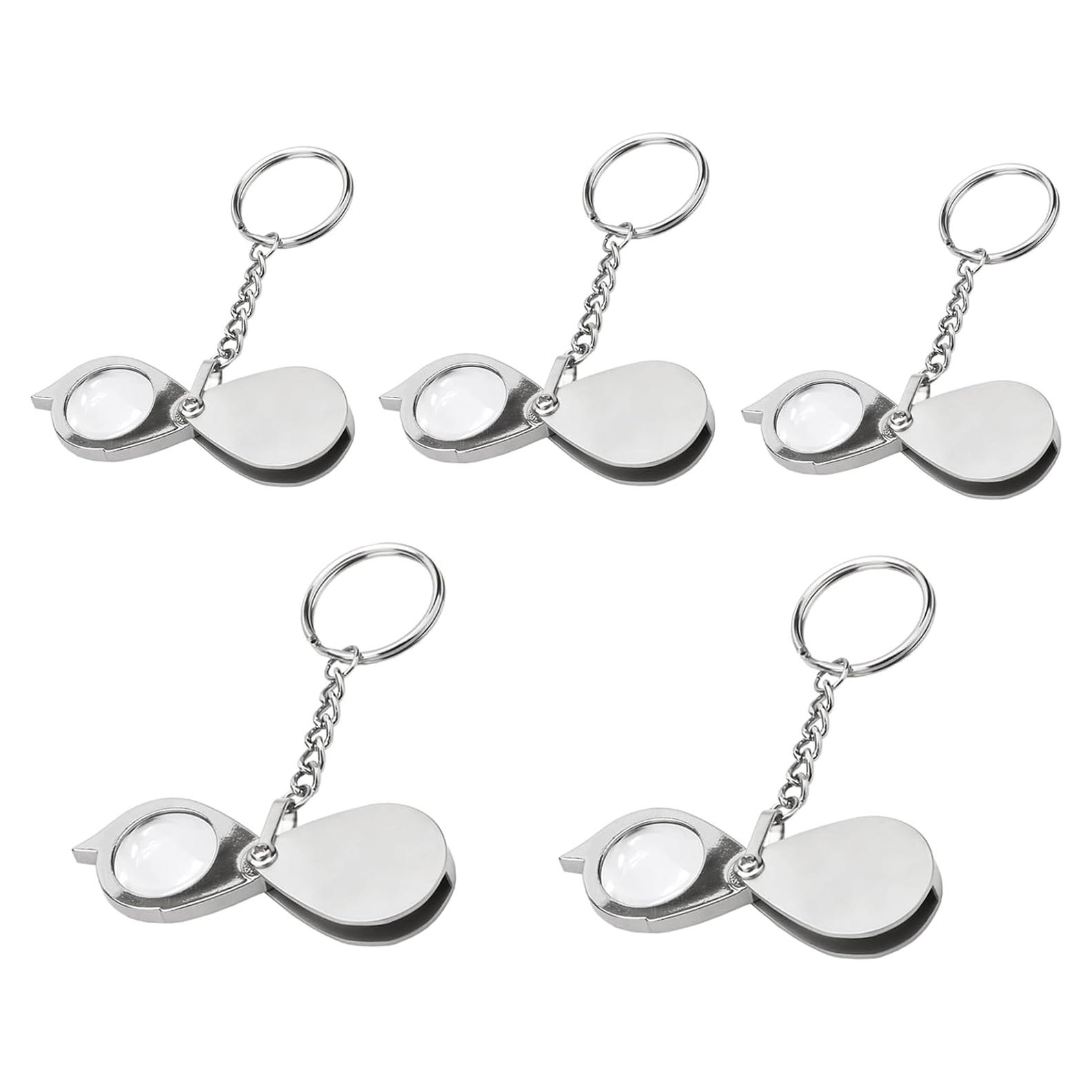 Lupa de Llavero Rongon 10X Plegable Plata para Lectura