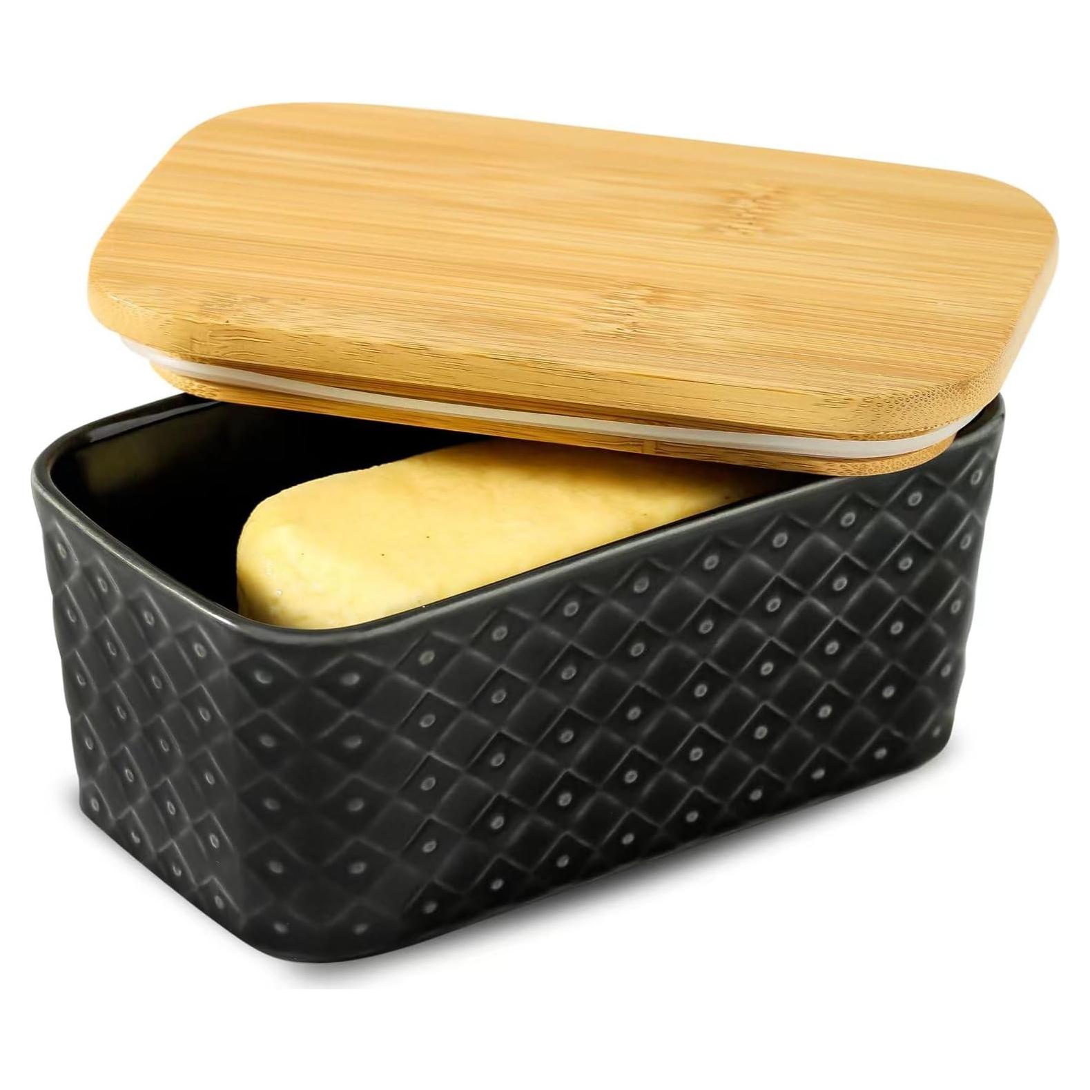 Plato de Mantequilla Tikooere Cerámica con Tapa 16.3x7.1cm