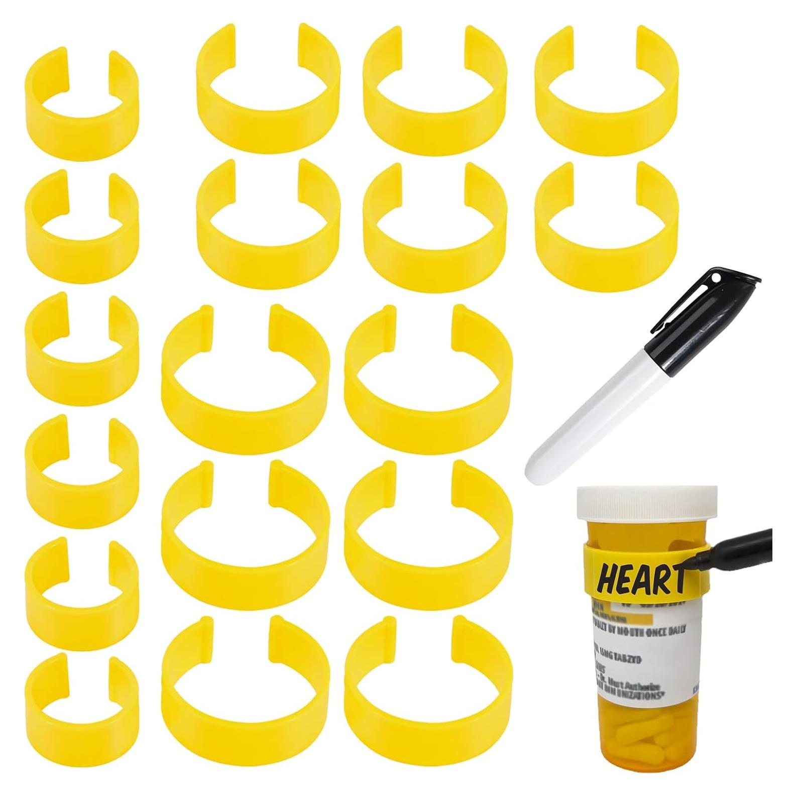 18 Clips para Botellas de Medicamentos DOAGEAS - Etiquetado Fácil