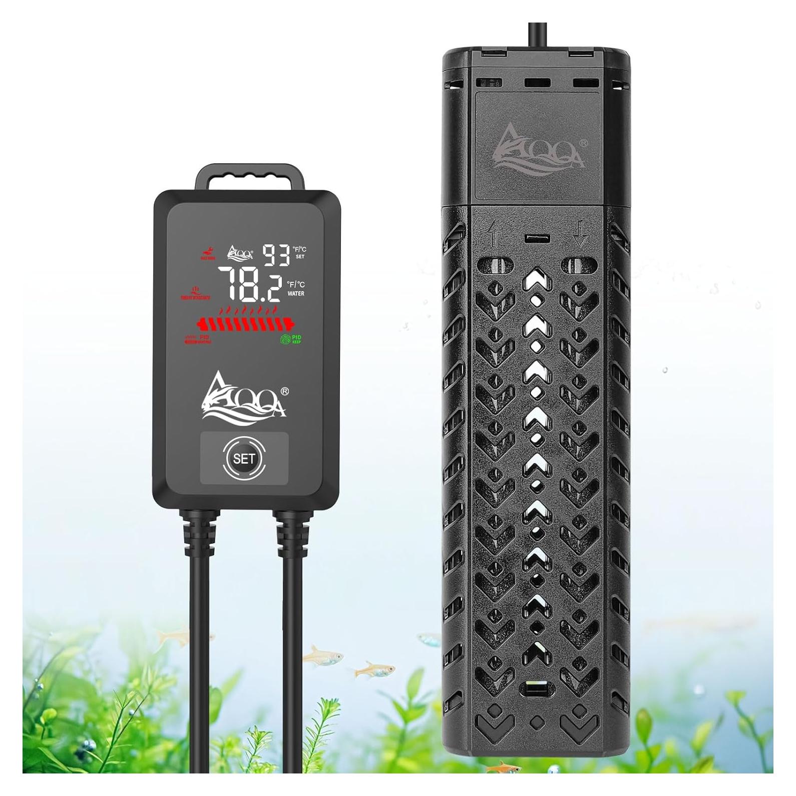 Calentador de Acuario AQQA 500W para 208-492 Litros con Controlador