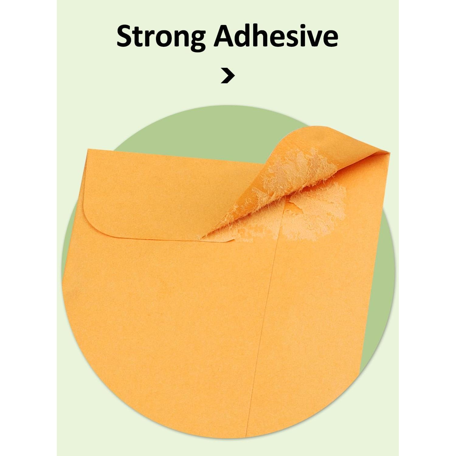 Sobres para Monedas Eupako 100 PCS 5.7x8.9 cm Kraft Gummed