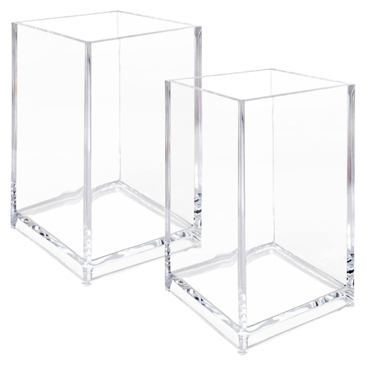 Soporte Acrílico Transparente Newkita para Lápices y Brochas - 2 Piezas