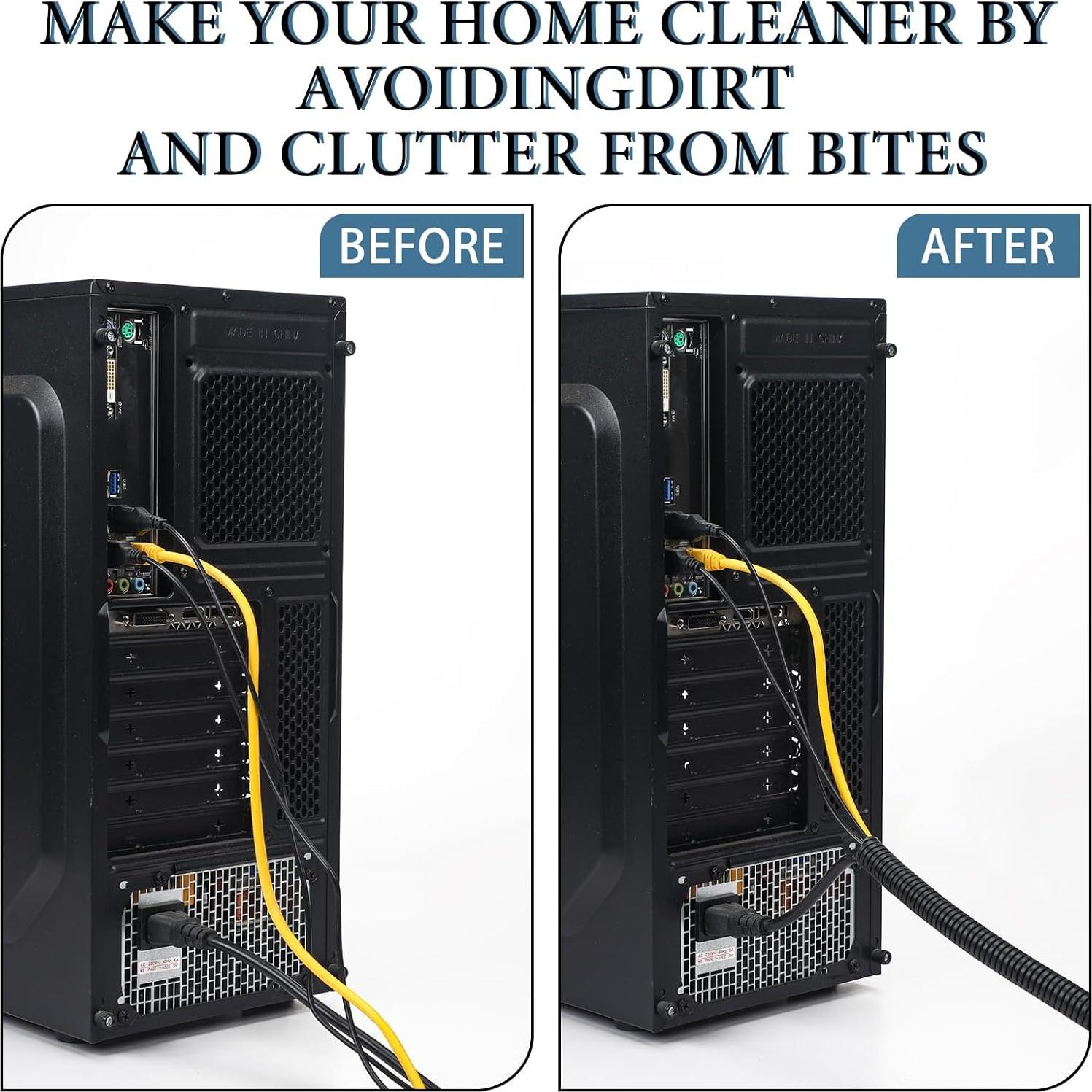 Manga de Cable Retardante de Llama Kanayu 3.05 m Negra