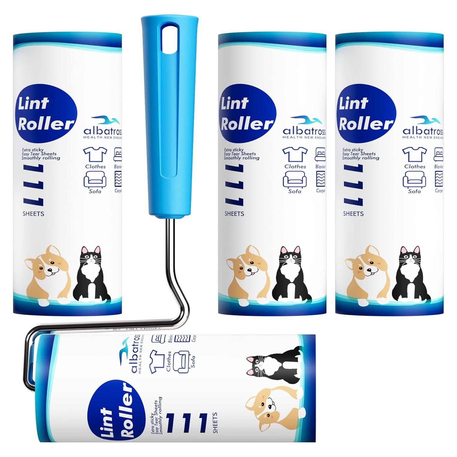 Rodillo Quitapelusas Albatross 444 Hojas 16 cm Mango Ergonómico