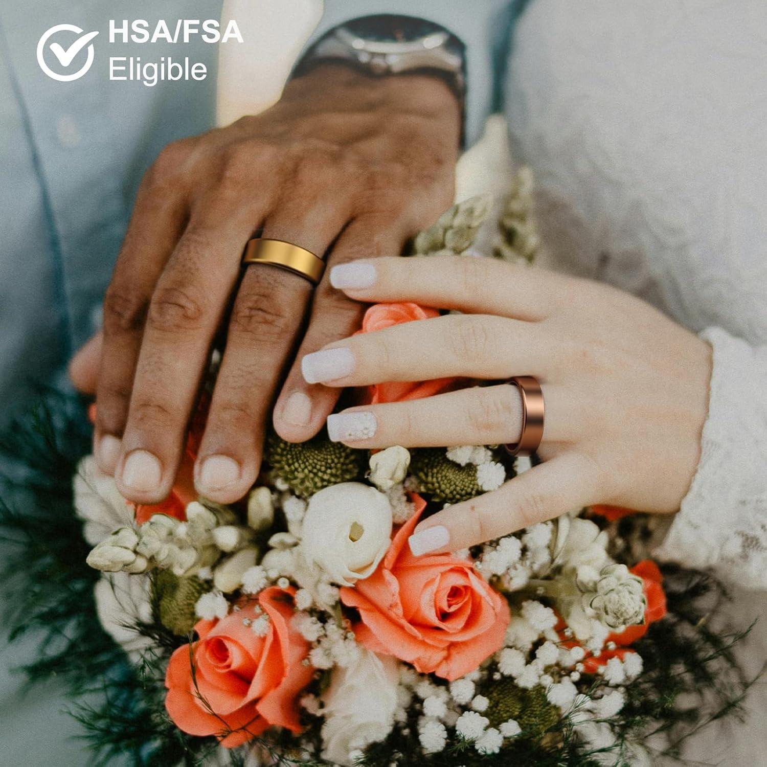 Anillo Inteligente POBOVi OnePlus - Titanio Oro Tamaño 12