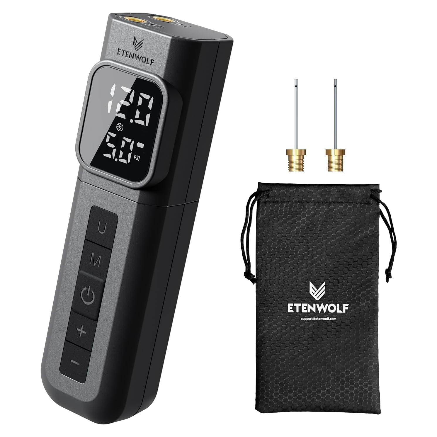 Bomba de Pelotas Eléctrica ETENWOLF P200 2000mAh con Manómetro