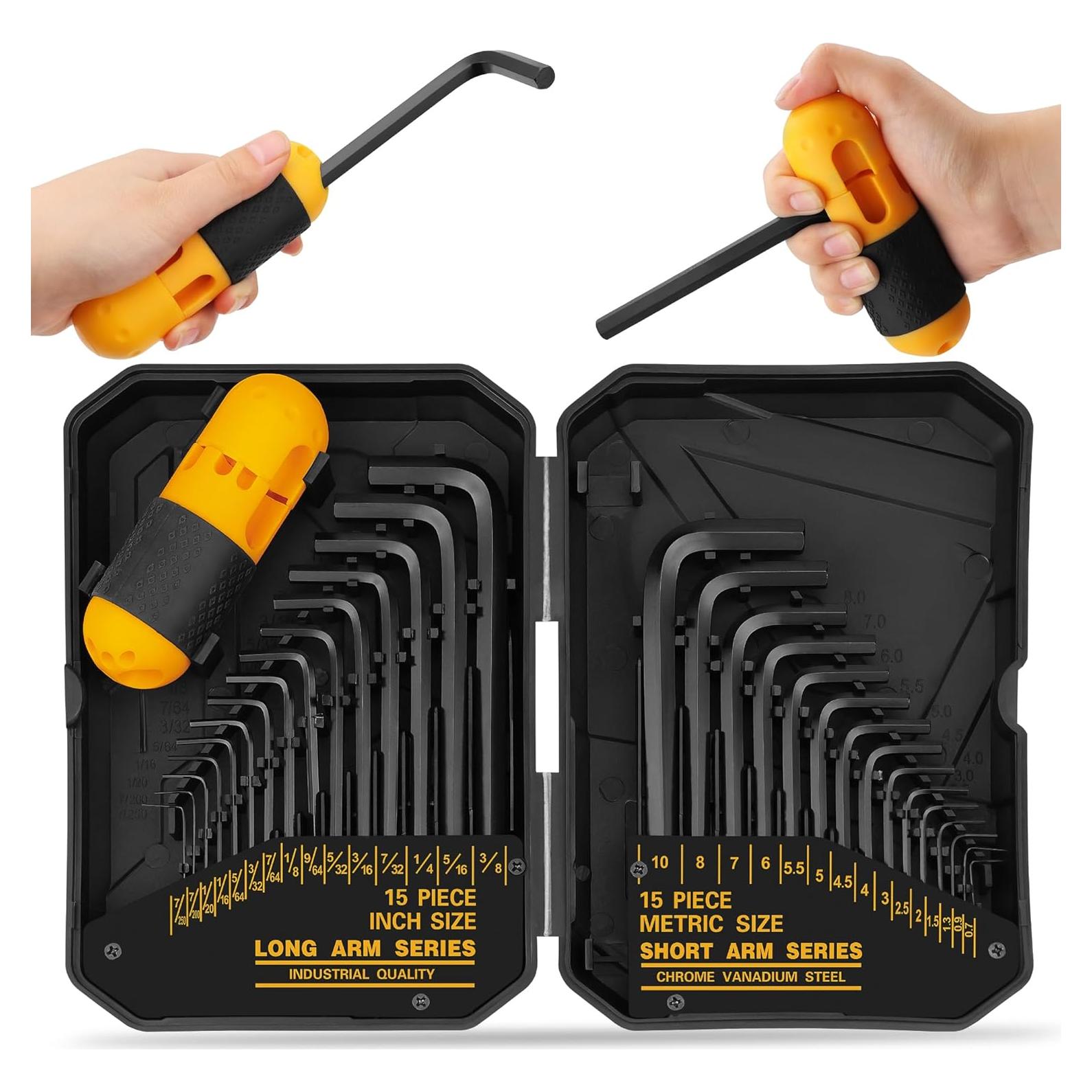 Conjunto de Llaves Hexagonales ELEAD 31 Piezas Acero 0.7-10mm