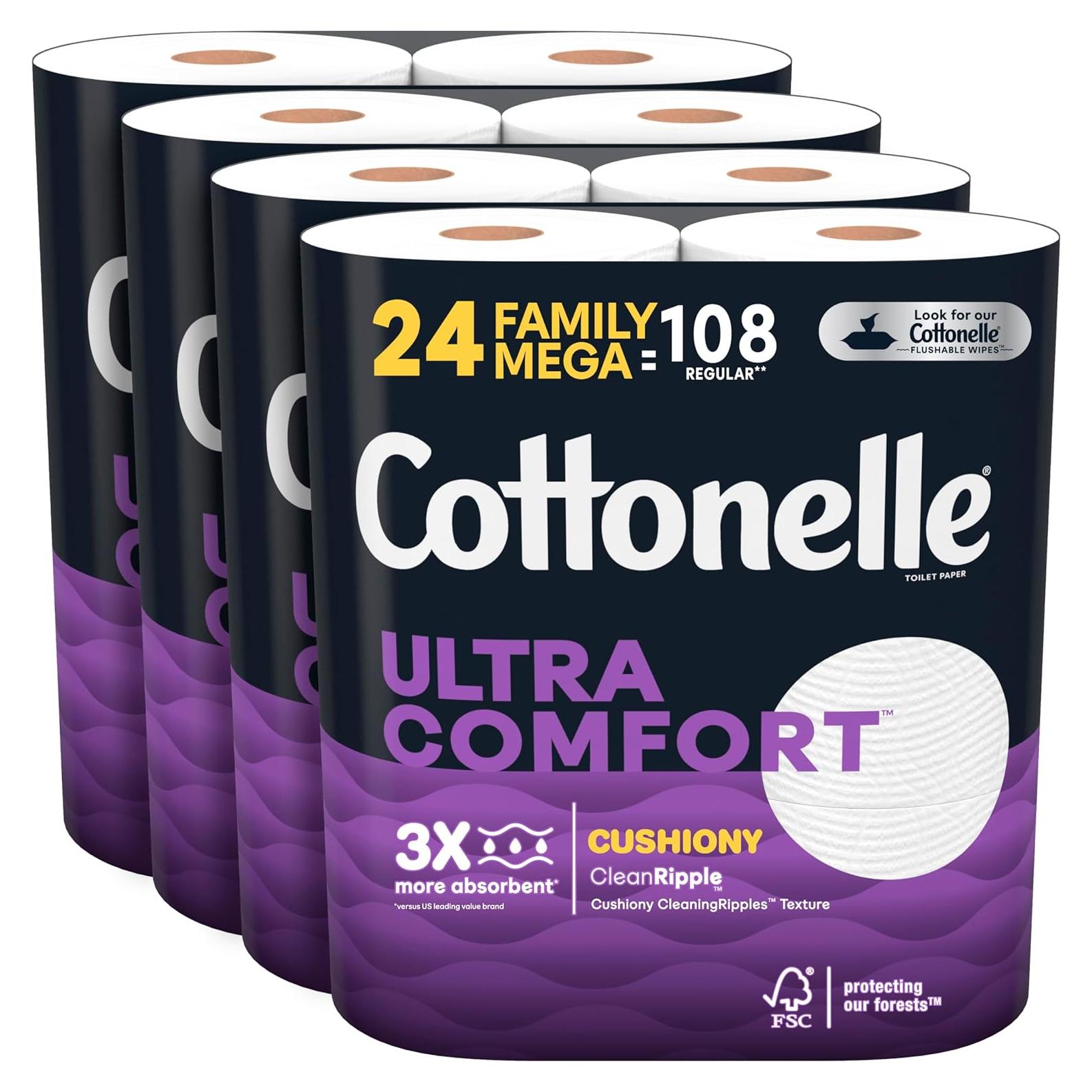 Papel Higiénico Cottonelle Ultra Comfort 24 Rollos Mega Familia