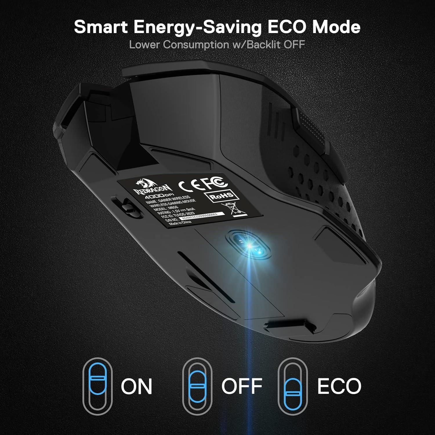 Redragon M656 Ratón Inalámbrico para Juegos 4000 DPI Rosa