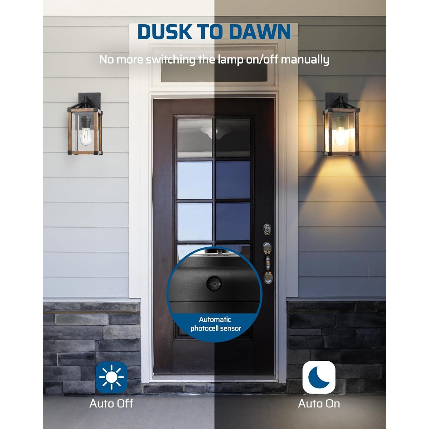 Adaptador de Enchufe DEWENWILS con Sensor de Luz 360° - 2 Unidades