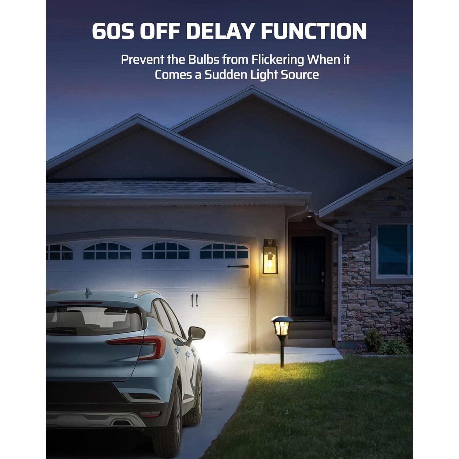 Adaptador de Enchufe DEWENWILS con Sensor de Luz 360° - 2 Unidades