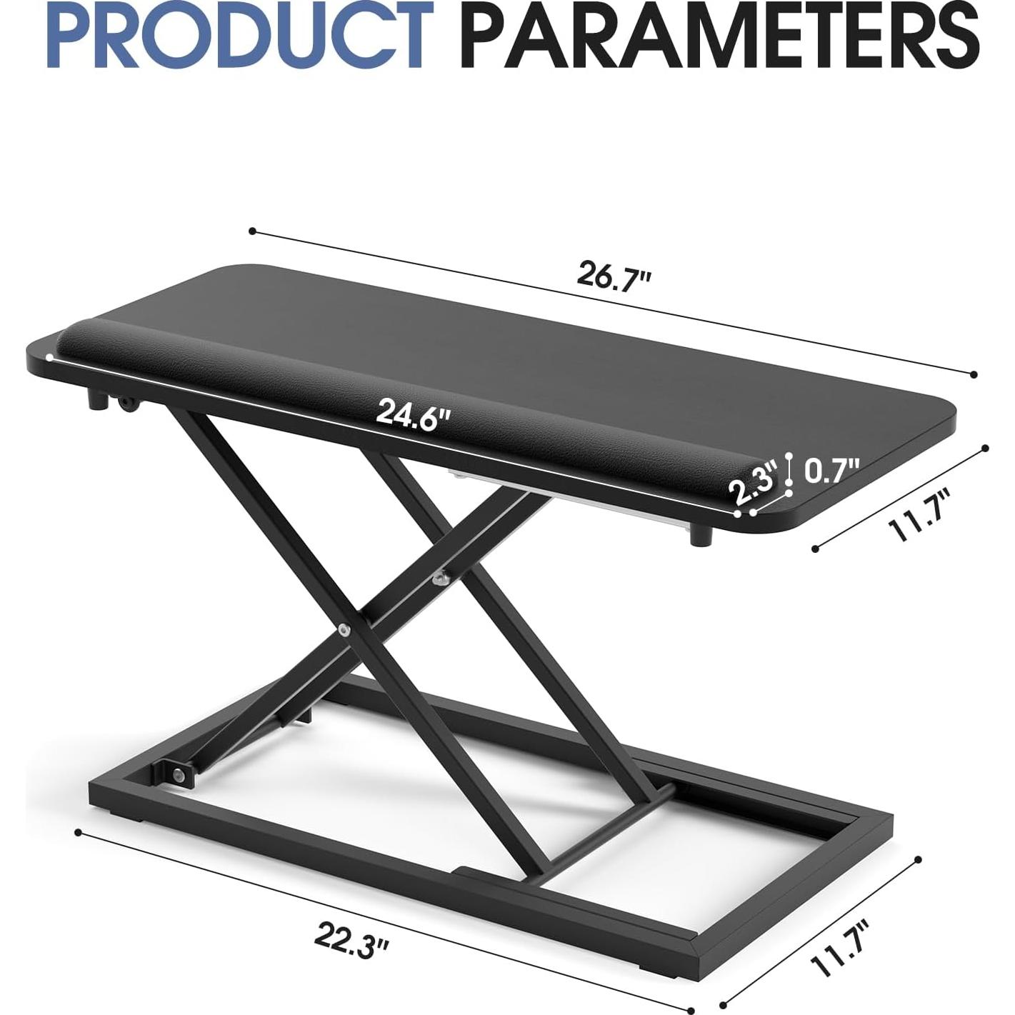 Soporte de Teclado y Ratón RQUOIRE Ajustable 26.7x11.7" Negro