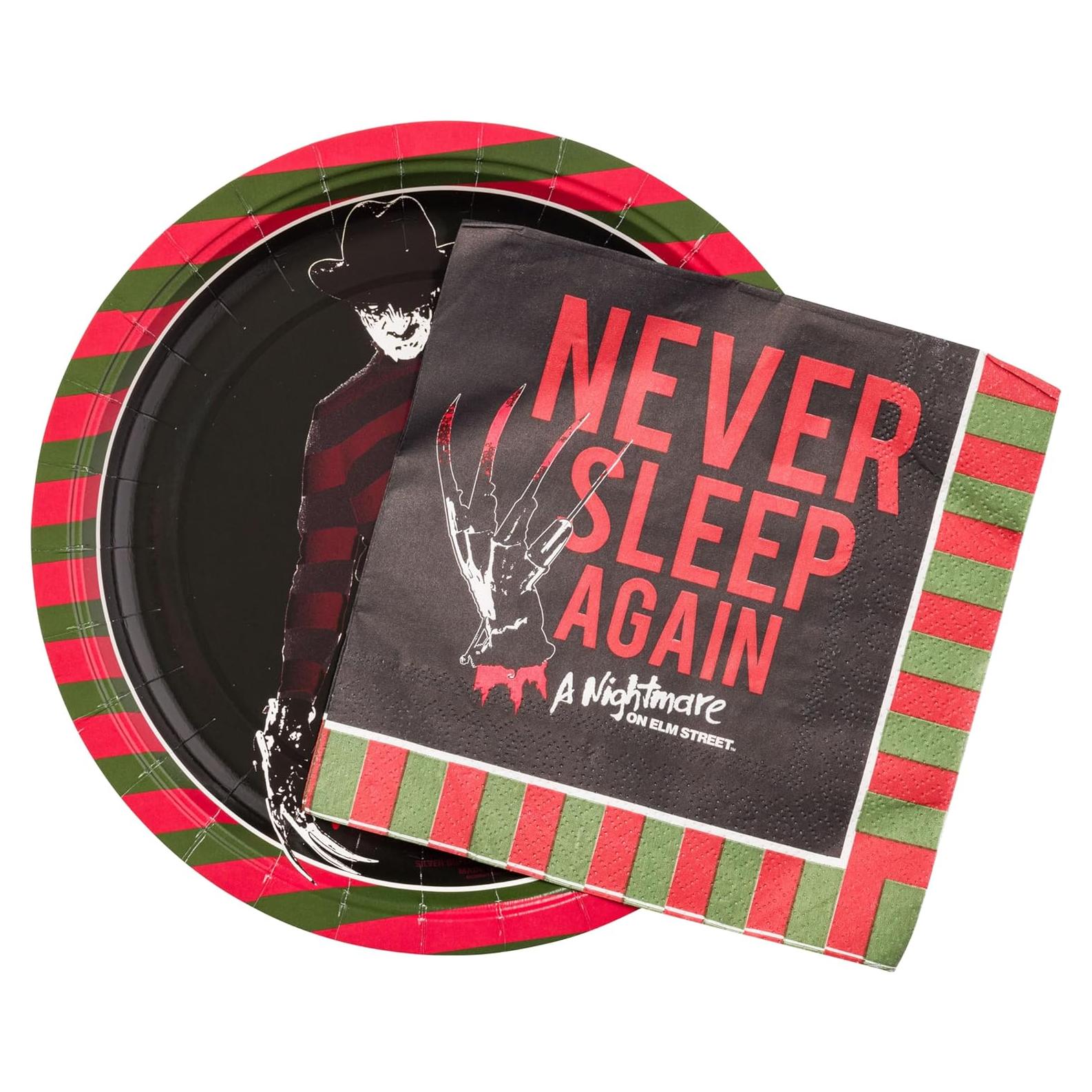 Paquete Fiesta Freddy Krueger 32 Piezas Platos y Servilletas