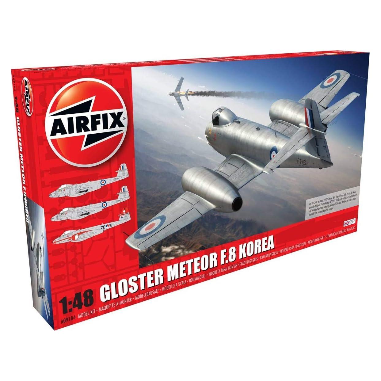 Kit de Modelo Gloster Meteor F8 1:48 Airfix Guerra de Corea