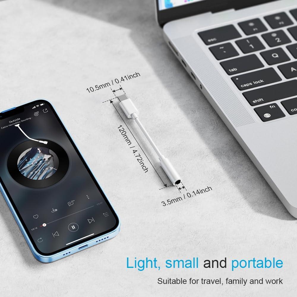 Adaptador USB C a 3.5mm YGKSAA - 2PCS, Audio Hi-Fi