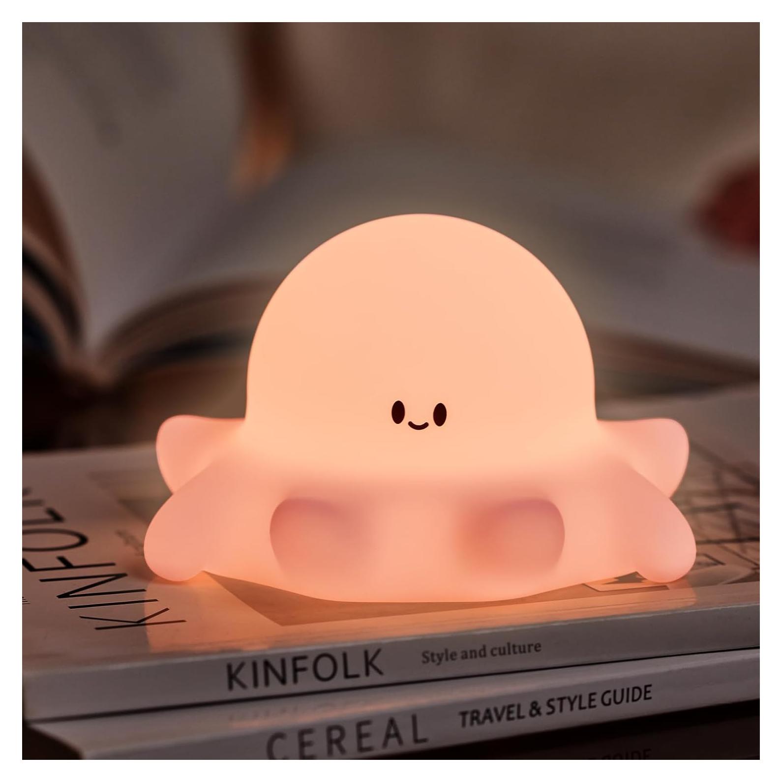 Luz Nocturna Pulpo Rosa YR YRHH-PET LED Regulable 3 Niveles