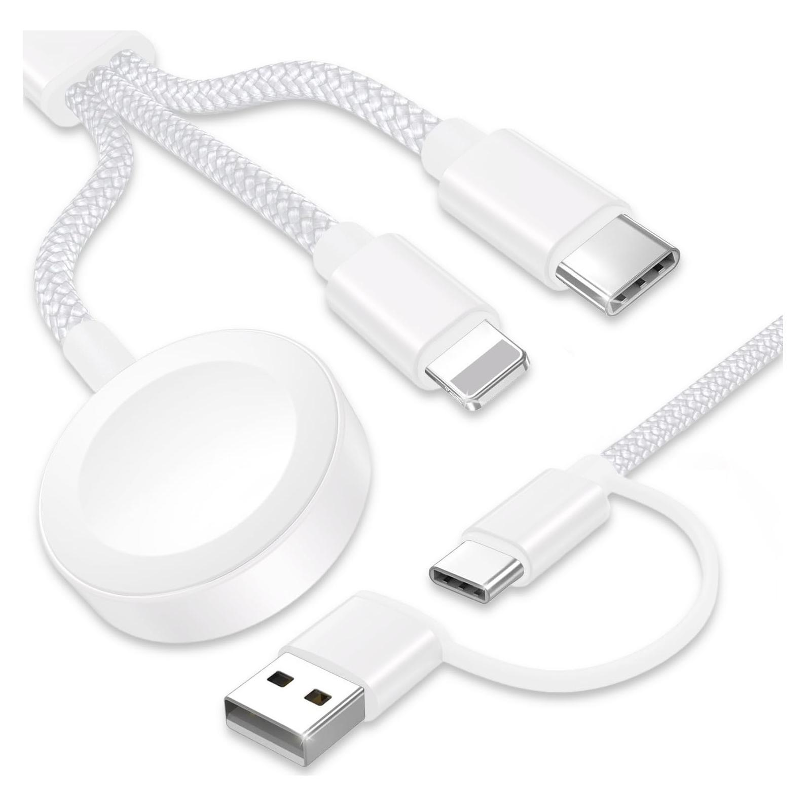 Cable USB C 3 en 1 Top-Up para Apple Watch y iPhone 1.2M