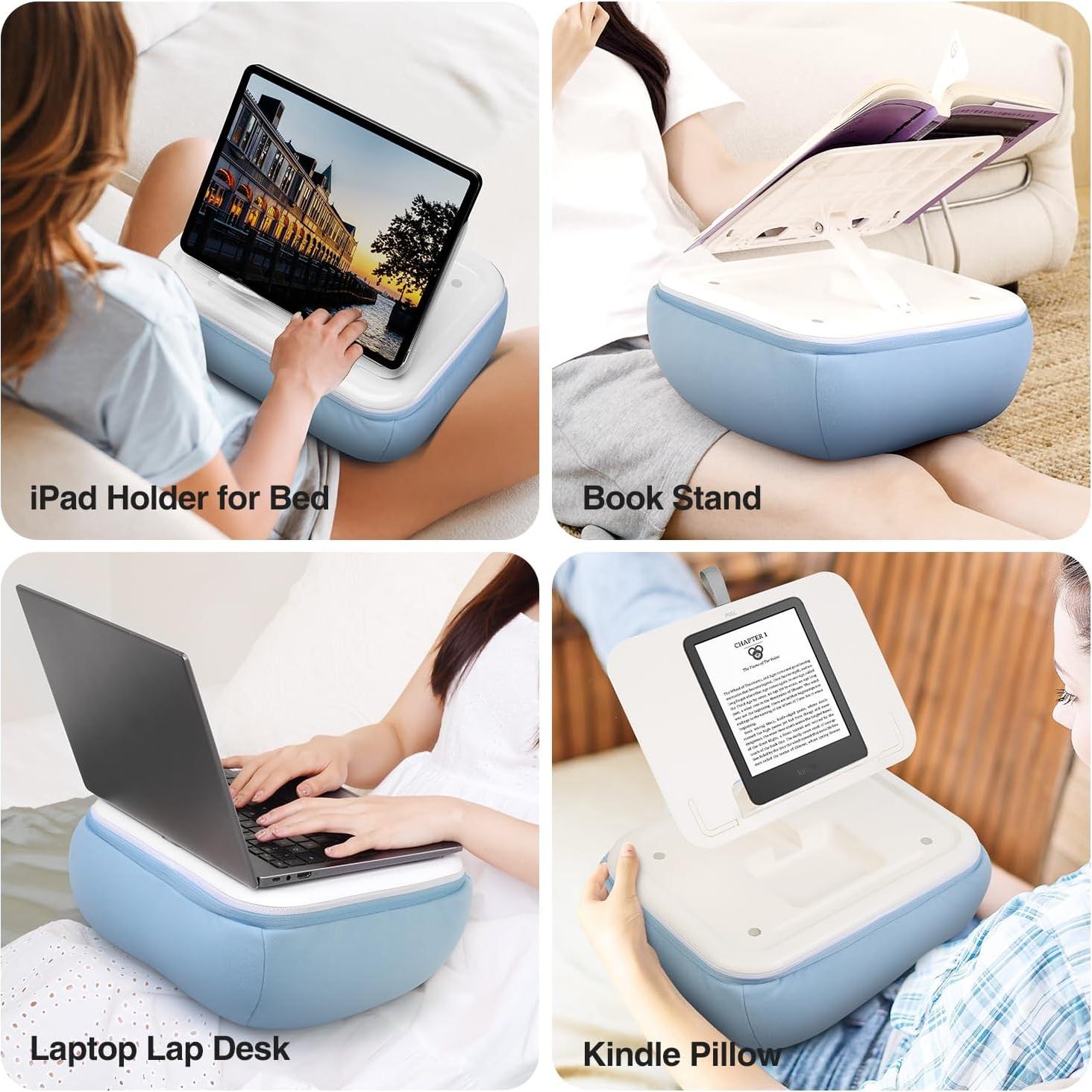 Soporte de Almohada para Tableta Elitehood Ajustable Azul