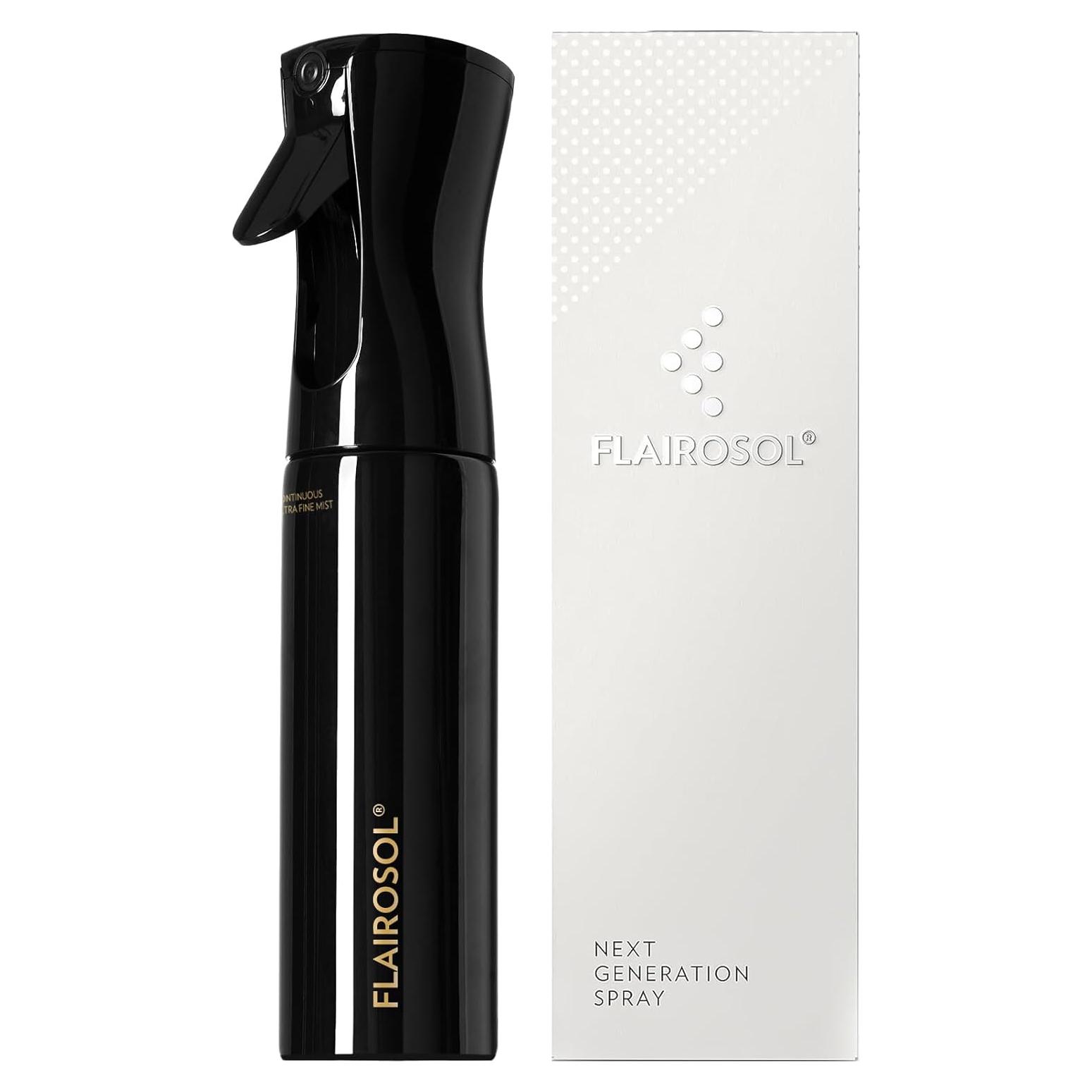 Botella de Spray Flairosol 300ml Negra con Nebulizador Ultra Fino