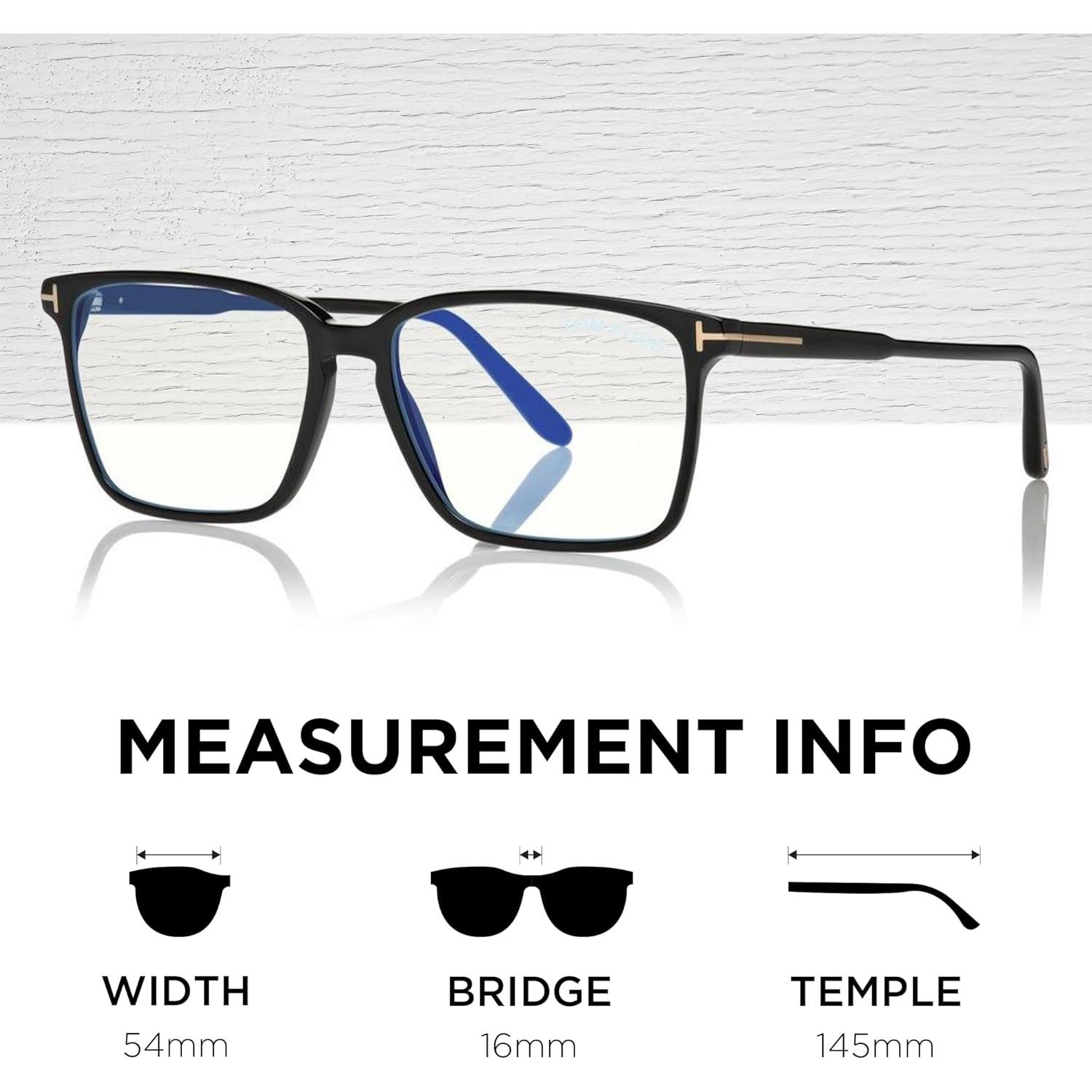 Marco de Gafas Tom Ford FT5696-B Negro Brillante + Kit de Limpieza