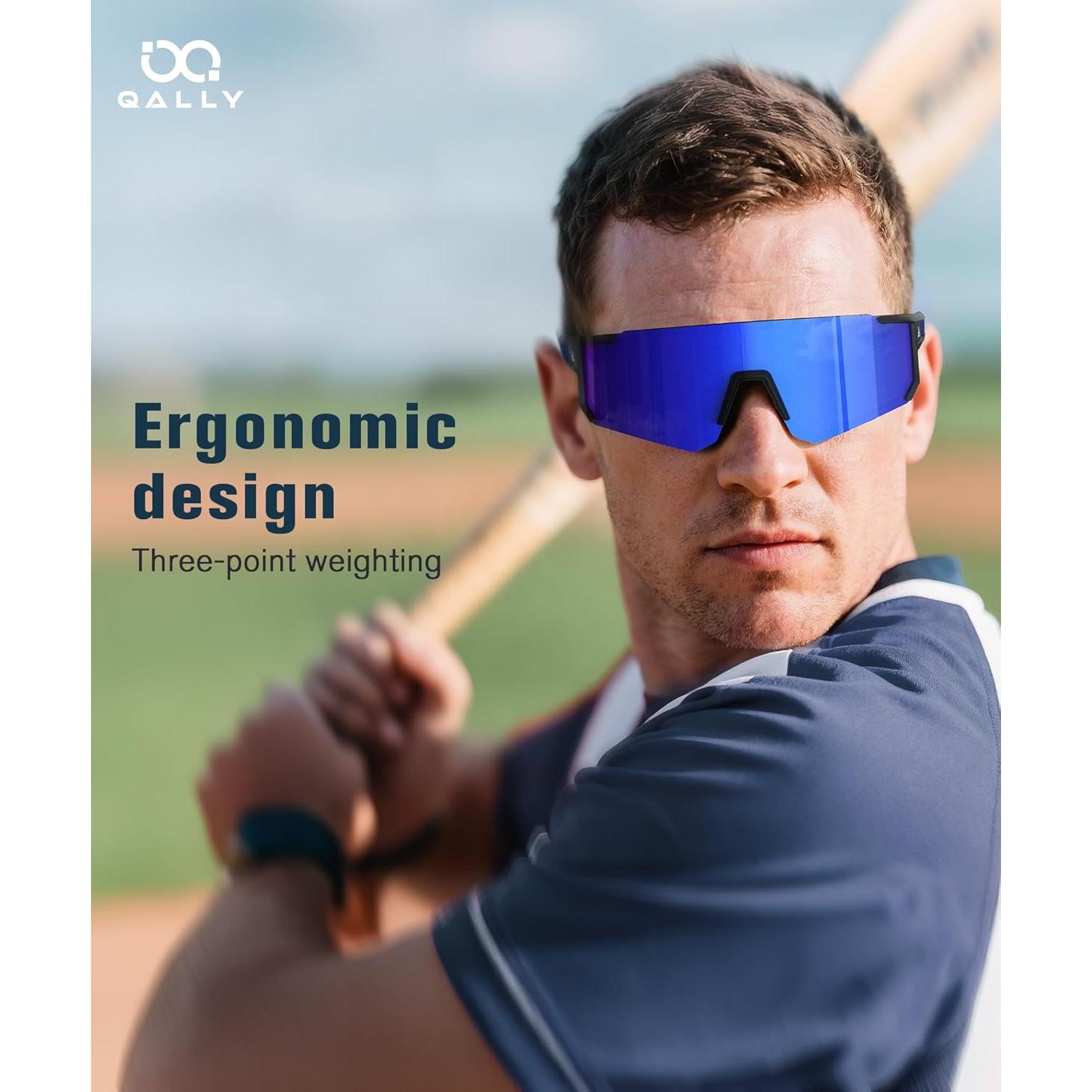 Gafas de sol deportivas polarizadas QALLY UV400 para hombres