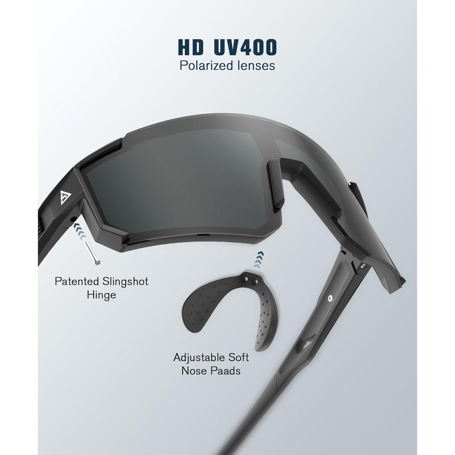 Gafas de sol deportivas polarizadas QALLY UV400 para hombres