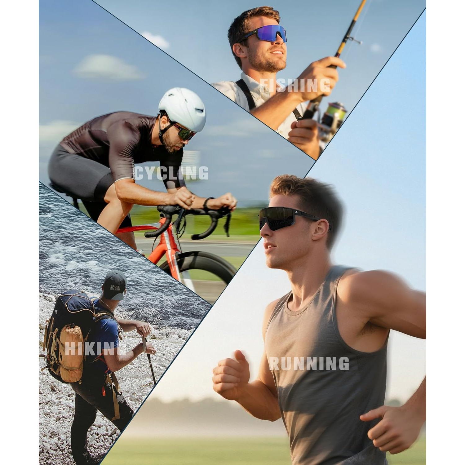 Gafas de sol deportivas polarizadas QALLY UV400 para hombres