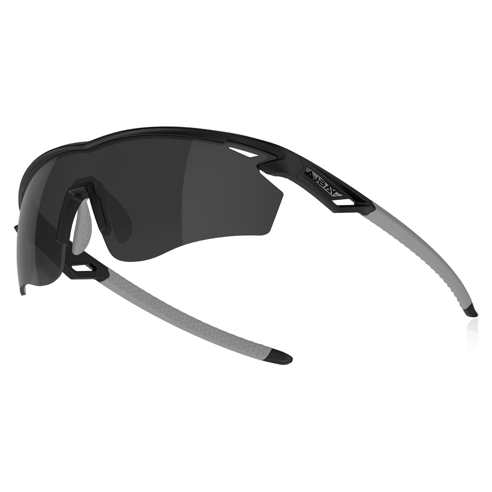 Gafas de sol deportivas polarizadas TR90 para adultos - Negro
