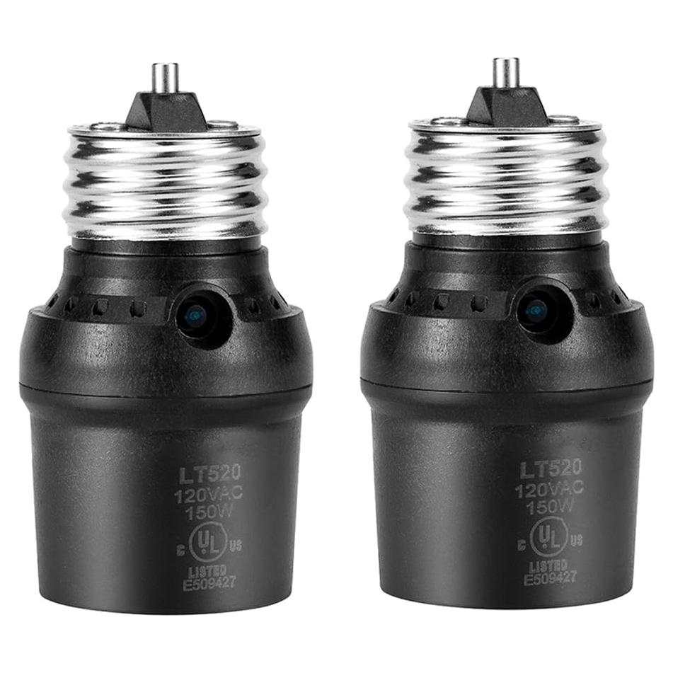 Enchufe Sensor de Luz Mighmia E26 E27 2 Piezas 150W