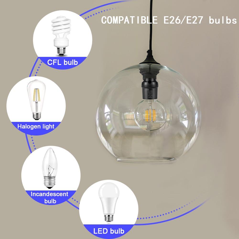 Enchufe Sensor de Luz Mighmia E26 E27 2 Piezas 150W