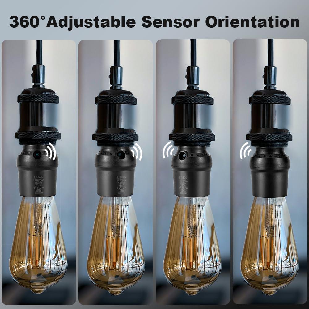 Enchufe Sensor de Luz Mighmia E26 E27 2 Piezas 150W