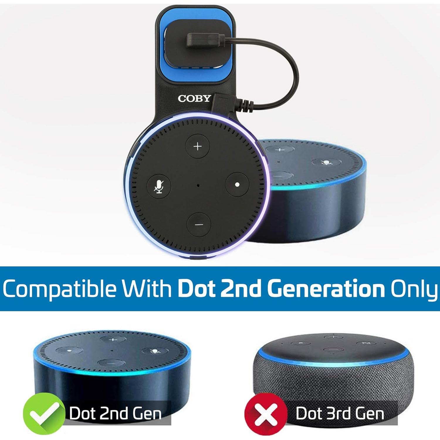 Soporte de pared Coby para Echo Dot 2ª Gen - Negro
