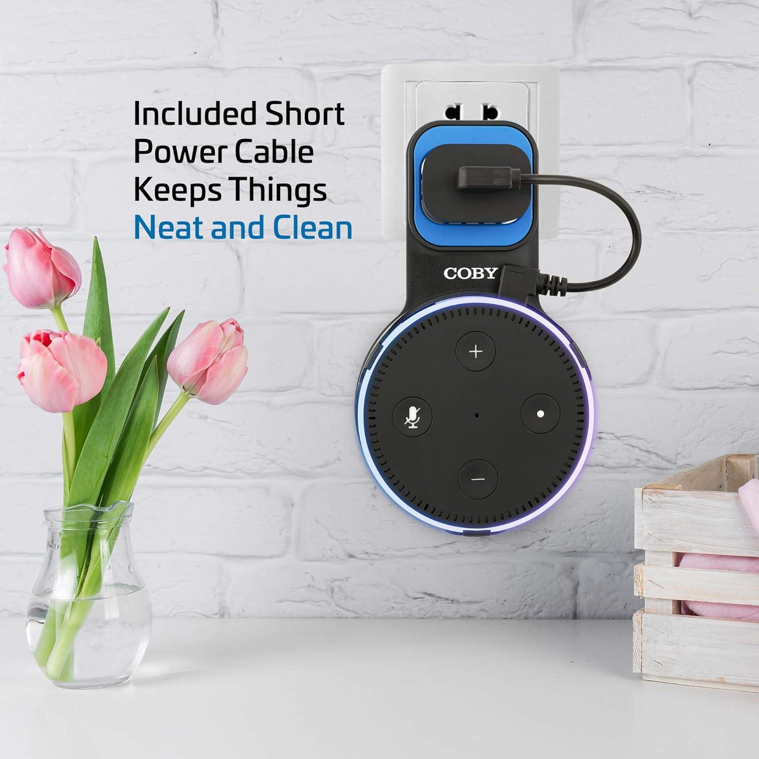 Soporte de pared Coby para Echo Dot 2ª Gen - Negro