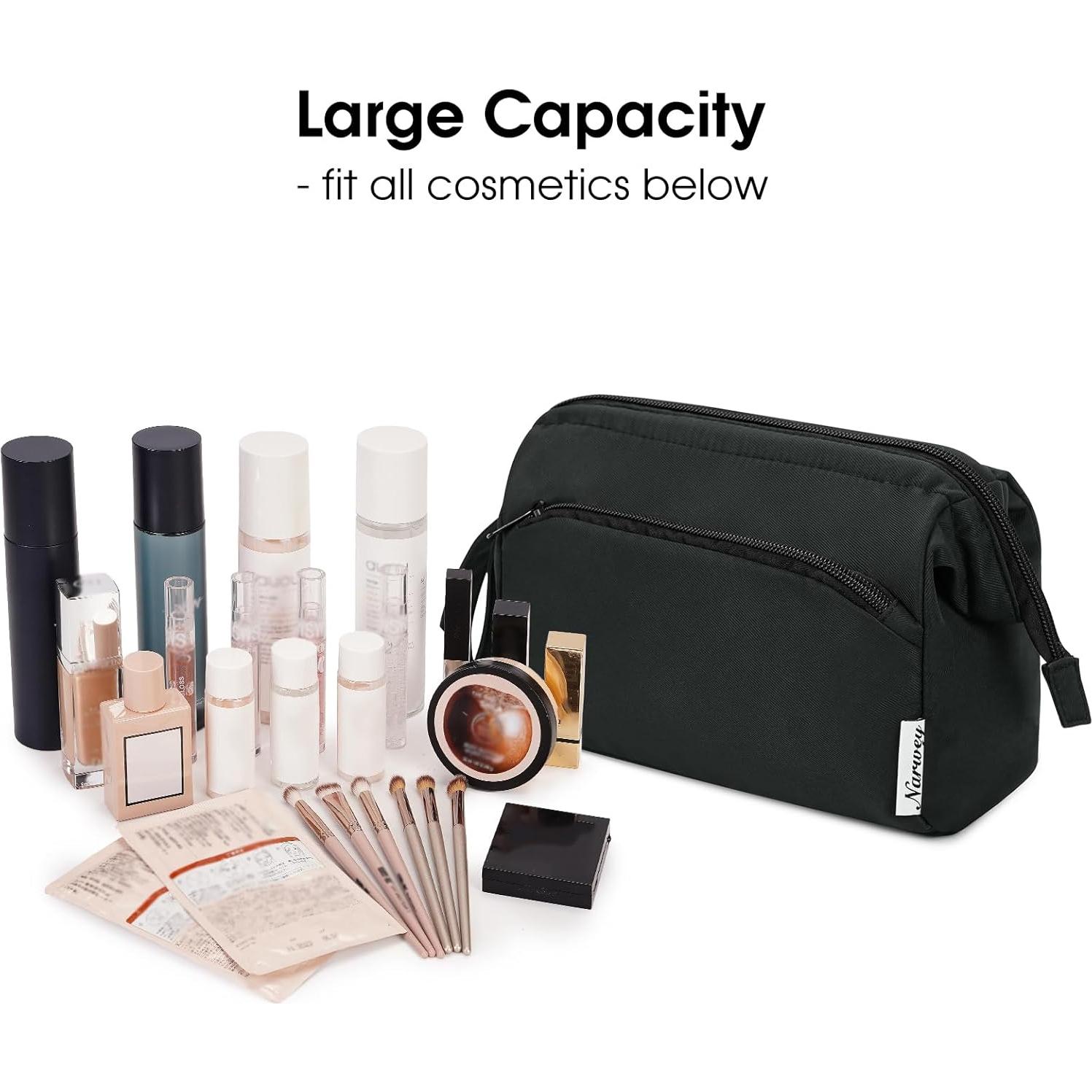 Bolsa de Maquillaje Narwey para Mujeres - Organizador Negro 20x18x11cm