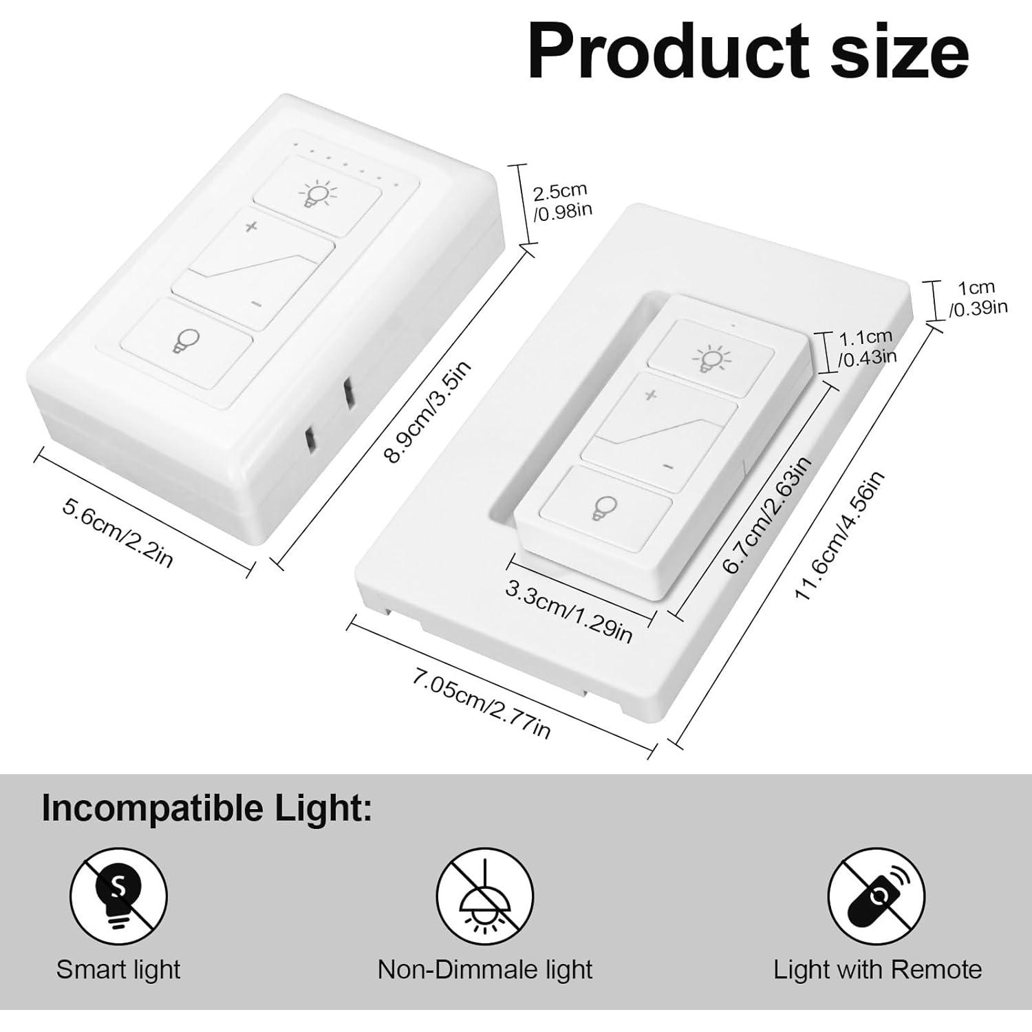 Atenuador Enchufable Taoellen con Control Remoto y Doble Salida