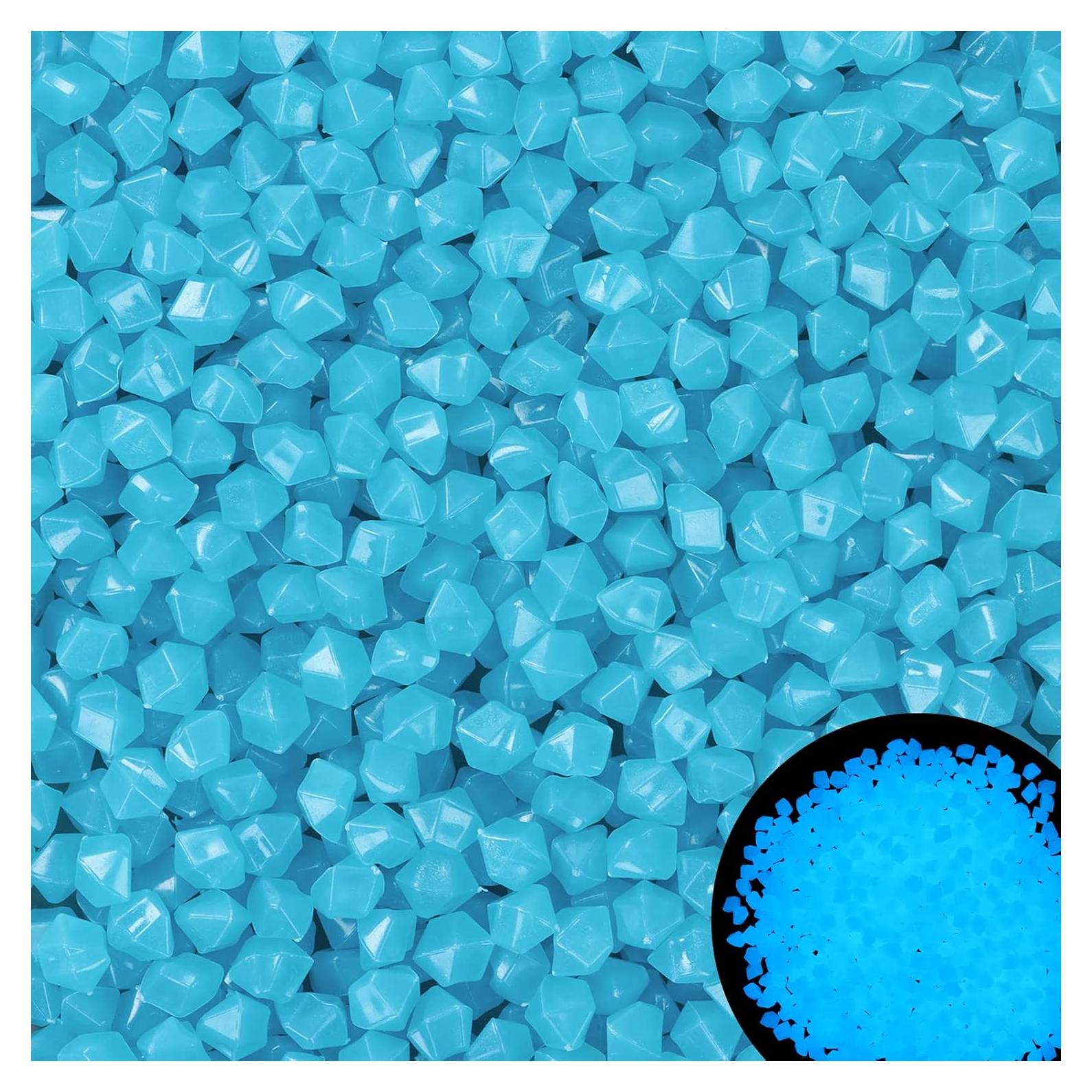 300 Piedras Brillantes en la Oscuridad Azul - Decoración Jardín