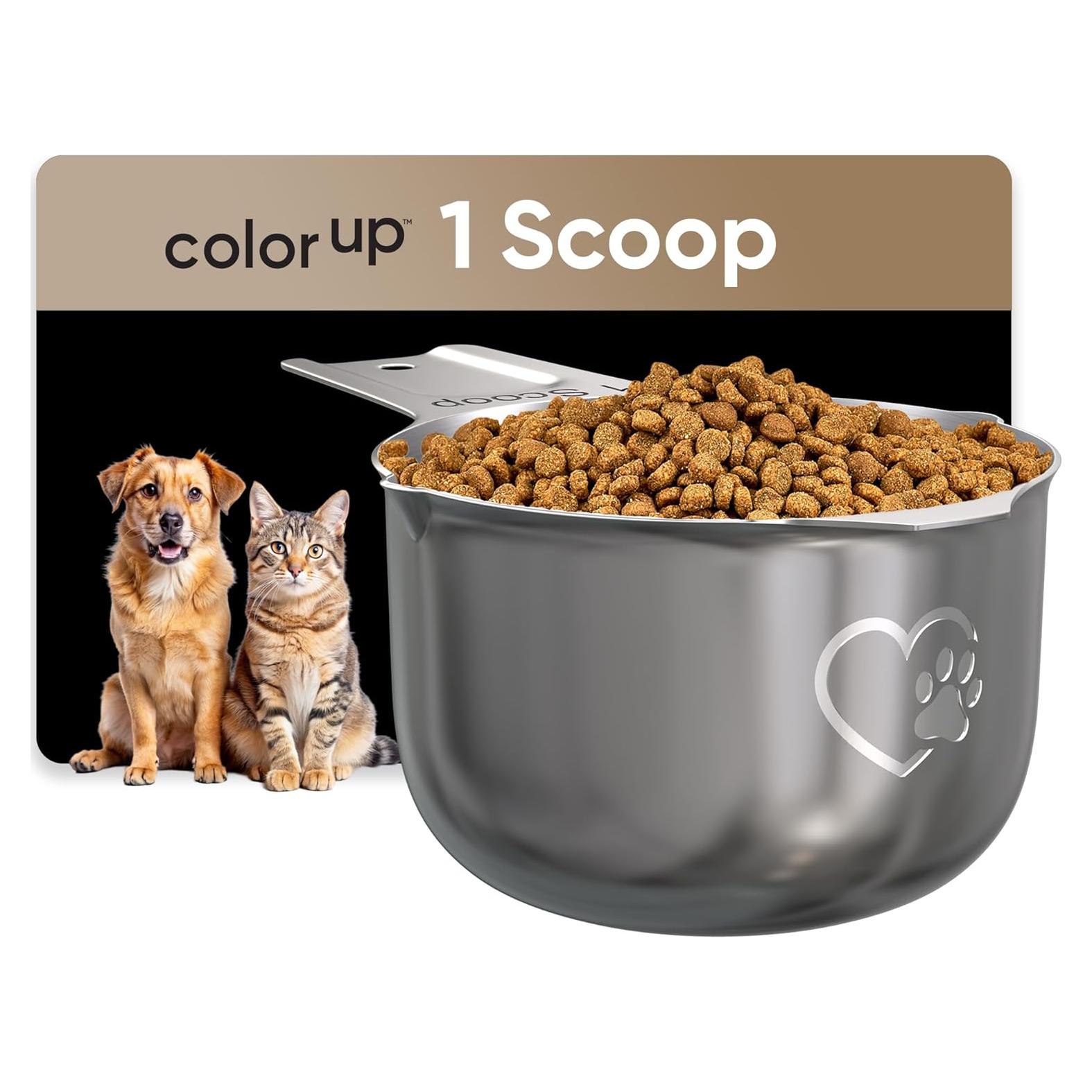 Cucharón para Comida de Mascotas Color Up 1 Acero Inoxidable